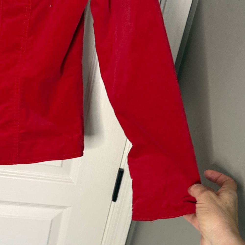 Coldwater Creek Vibrant Red Shirt Jacket - Picture 4 of 8